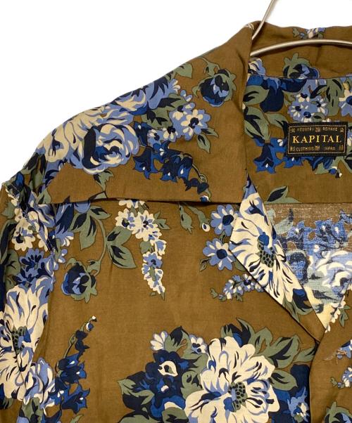 KAPITAL（キャピタル）KAPITAL (キャピタル) オープンカラーシャツ ブラウン サイズ:XLの古着・服飾アイテム