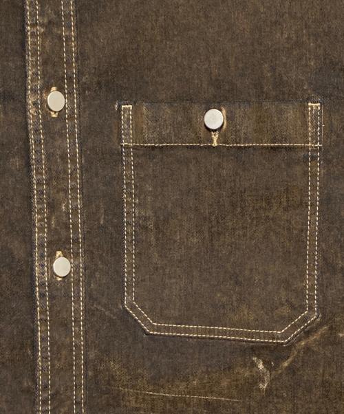 Hed Mayner（ヘド メイナー）Hed Mayner (ヘド メイナー) Denim Overshirt ブラウン サイズ:Sの古着・服飾アイテム