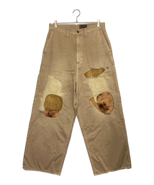 KAPITAL（キャピタル）KAPITAL (キャピタル) かつらぎ ポートバギーパンツ ベージュ サイズ:XLの古着・服飾アイテム