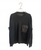 PRADAプラダ）の古着「トライアングルプレートニット」｜ブラック