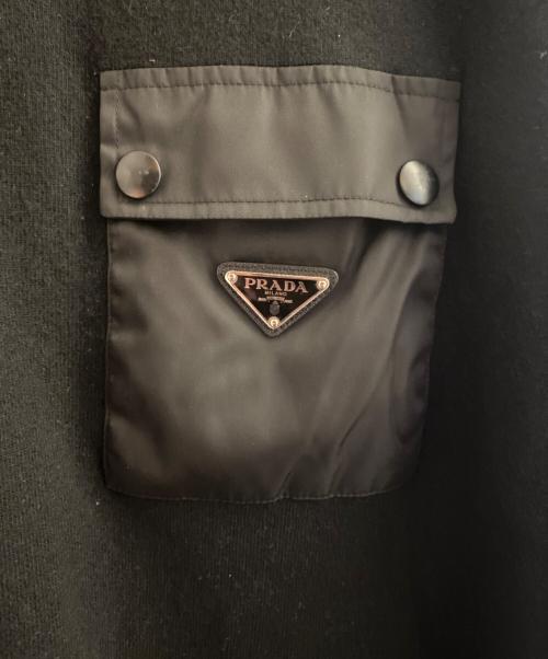 PRADA（プラダ）PRADA (プラダ) トライアングルプレートニット ブラック サイズ:50の古着・服飾アイテム