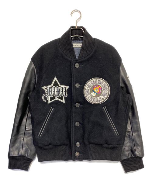 ISSEY MIYAKE（イッセイミヤケ）ISSEY MIYAKE (イッセイミヤケ) 村上隆 (ムラカミタカシ) VARSITY JACKET ブラック サイズ:Mの古着・服飾アイテム