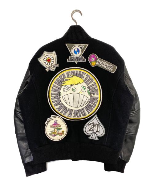 ISSEY MIYAKE（イッセイミヤケ）ISSEY MIYAKE (イッセイミヤケ) 村上隆 (ムラカミタカシ) VARSITY JACKET ブラック サイズ:Mの古着・服飾アイテム