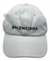 BALENCIAGA (バレンシアガ) ロゴ刺繍ベースボールキャップ ホワイト サイズ:L：20000円