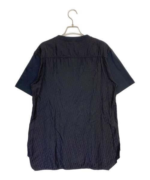 Christian Dior（クリスチャン ディオール）Christian Dior (クリスチャン ディオール) オブリーク柄切替Tシャツ ネイビー サイズ:Sの古着・服飾アイテム