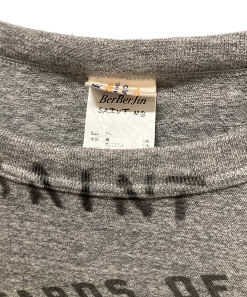 SAINT MICHAEL（セントマイケル）SAINT MICHAEL (セントマイケル) BerBerJin (ベンベルジン) BJ SS TEE/YOUNG Tシャツ グレー サイズ:XLの古着・服飾アイテム