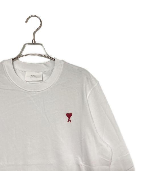 AMI Alexandre Mattiussi（アミアレクサンドルマテュッシ）AMI Alexandre Mattiussi (アミアレクサンドルマテュッシ) ハートロゴ長袖Tシャツ ホワイト サイズ:Mの古着・服飾アイテム