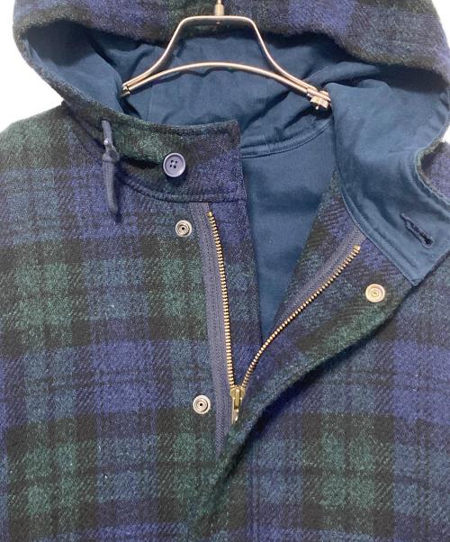 SUPREME（シュプリーム）SUPREME (シュプリーム) Harris Tweed (ハリスツイード) Wool Fishtail Parka ブルー×グリーン サイズ:Lの古着・服飾アイテム
