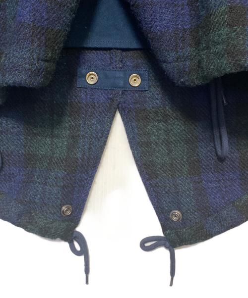 SUPREME（シュプリーム）SUPREME (シュプリーム) Harris Tweed (ハリスツイード) Wool Fishtail Parka ブルー×グリーン サイズ:Lの古着・服飾アイテム