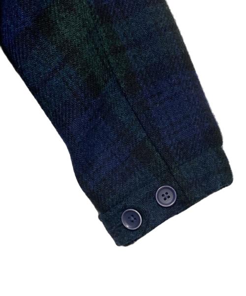 SUPREME（シュプリーム）SUPREME (シュプリーム) Harris Tweed (ハリスツイード) Wool Fishtail Parka ブルー×グリーン サイズ:Lの古着・服飾アイテム