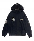 Hysteric Glamour×WIND AND SEAヒステリックグラマー×ウィンダンシー）の古着「VARSITY HOODIE」｜ブラック