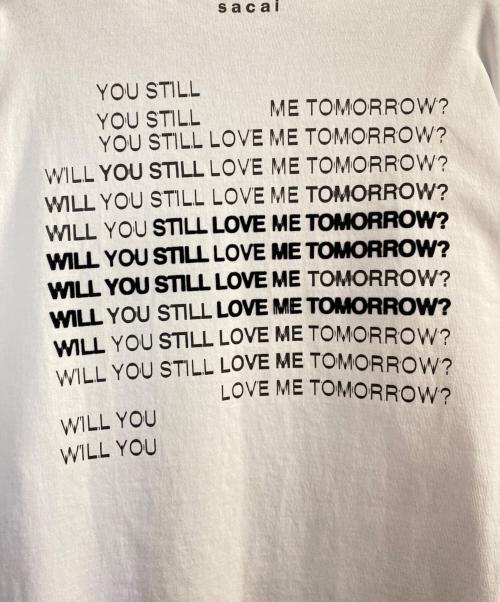 sacai（サカイ）sacai (サカイ) Long Sleeve T-Shirt ホワイト サイズ:4の古着・服飾アイテム