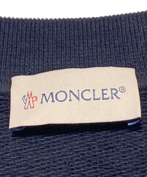 MONCLER（モンクレール）MONCLER (モンクレール) フロントアーチロゴ クルーネックスウェットトレーナー ネイビー サイズ:Mの古着・服飾アイテム
