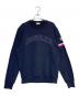 MONCLER（モンクレール）の古着「フロントアーチロゴ クルーネックスウェットトレーナー」｜ネイビー