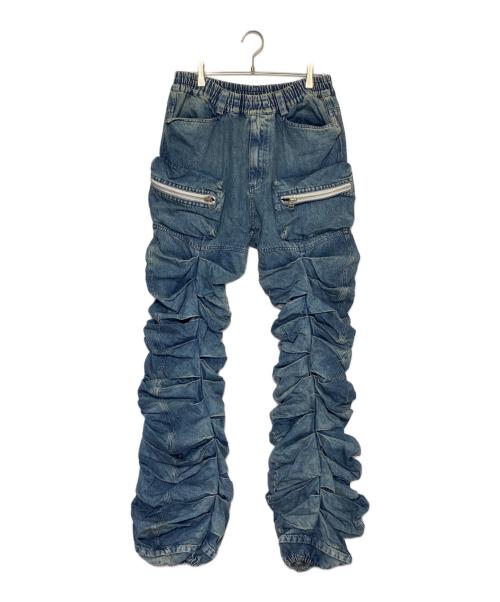 A.F ARTEFACT（エーエフ アーティファクト）A.F ARTEFACT (エーエフ アーティファクト) Monster Tuck Flare Baggy Pants スカイブルー サイズ:3の古着・服飾アイテム