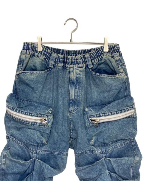 A.F ARTEFACT（エーエフ アーティファクト）A.F ARTEFACT (エーエフ アーティファクト) Monster Tuck Flare Baggy Pants スカイブルー サイズ:3の古着・服飾アイテム