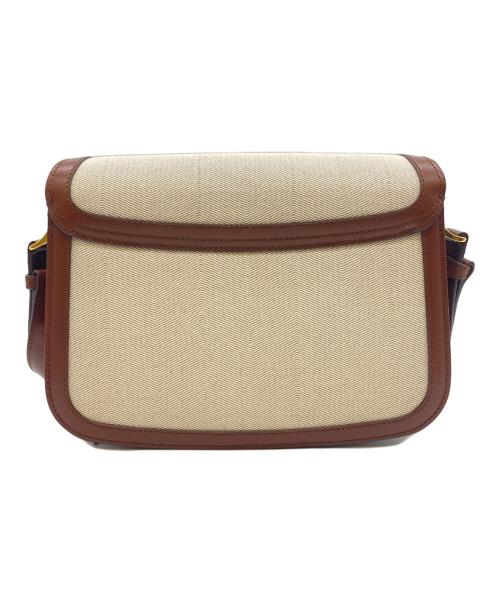 AMI Alexandre Mattiussi（アミアレクサンドルマテュッシ）AMI Alexandre Mattiussi (アミアレクサンドルマテュッシ) Ami Logo Plate Shoulder Bag/ハートチャームショルダー ブラウン×アイボリーの古着・服飾アイテム