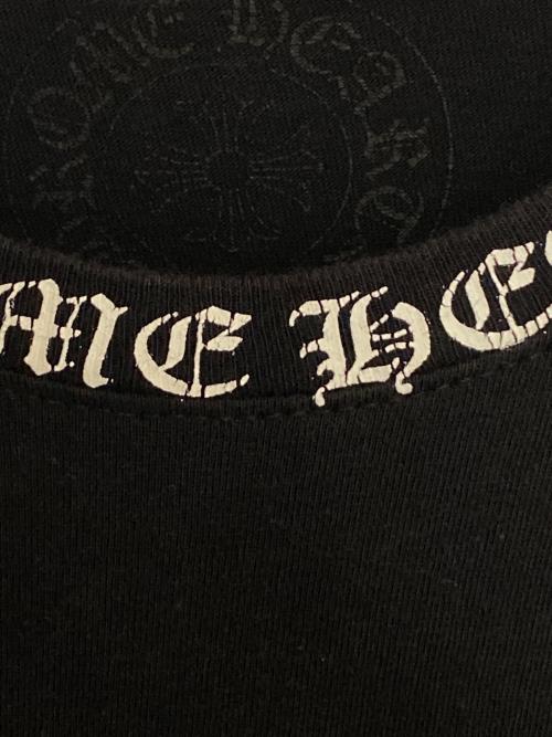 CHROME HEARTS（クロムハーツ）CHROME HEARTS (クロムハーツ) Neck Logo S/S Tee ブラック サイズ:Mの古着・服飾アイテム
