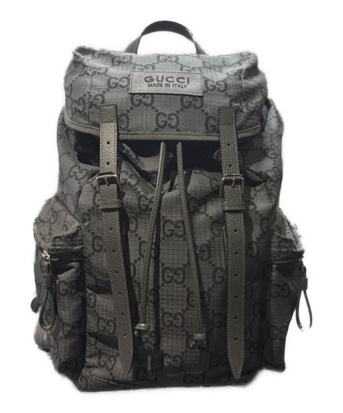 GUCCI（グッチ）GUCCI (グッチ) GGリップストップ バックパック グレー サイズ:-の古着・服飾アイテム