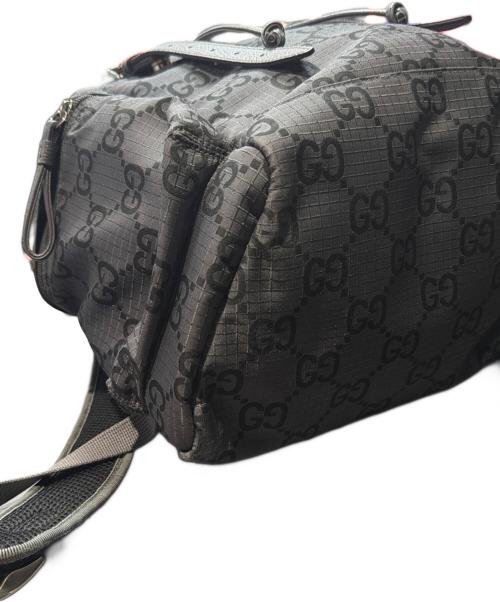 GUCCI（グッチ）GUCCI (グッチ) GGリップストップ バックパック グレー サイズ:-の古着・服飾アイテム