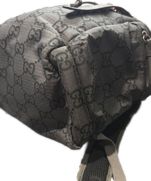 GUCCI（グッチ）GUCCI (グッチ) GGリップストップ バックパック グレー サイズ:-の古着・服飾アイテム