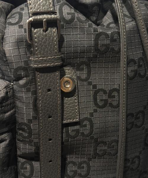 GUCCI（グッチ）GUCCI (グッチ) GGリップストップ バックパック グレー サイズ:-の古着・服飾アイテム