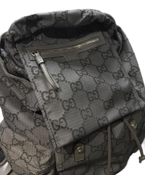 GUCCI（グッチ）GUCCI (グッチ) GGリップストップ バックパック グレー サイズ:-の古着・服飾アイテム