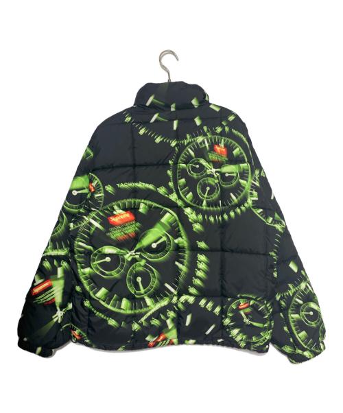 SUPREME（シュプリーム）Supreme (シュプリーム) Watches Reversible Puffy Jacket ブラック×グリーン サイズ:Sの古着・服飾アイテム