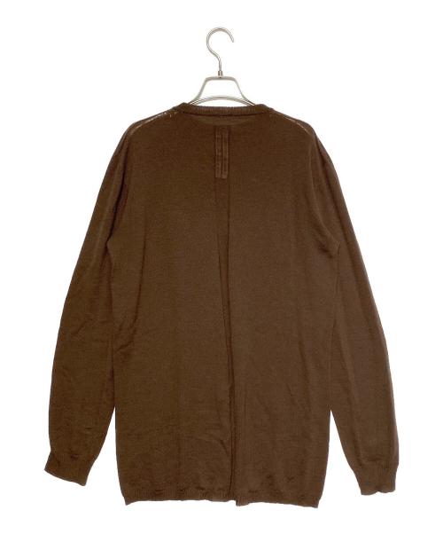 RICK OWENS（リックオウエンス）RICK OWENS (リックオウエンス) OVERSIZED ROUND NECK ブラウン サイズ:ONE SIZEの古着・服飾アイテム