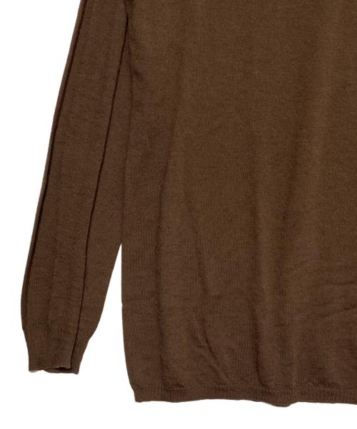RICK OWENS（リックオウエンス）RICK OWENS (リックオウエンス) OVERSIZED ROUND NECK ブラウン サイズ:ONE SIZEの古着・服飾アイテム