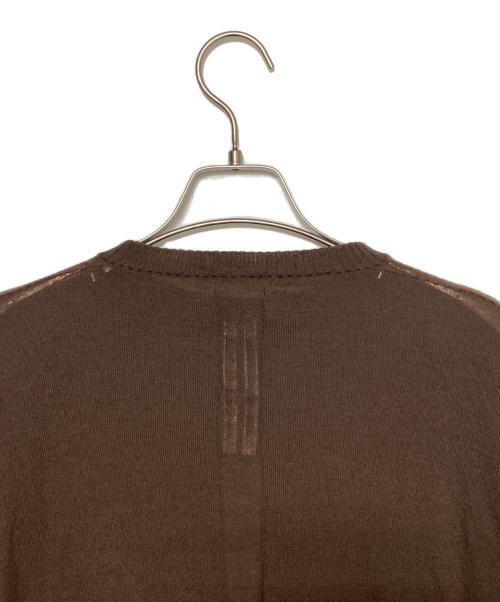 RICK OWENS（リックオウエンス）RICK OWENS (リックオウエンス) OVERSIZED ROUND NECK ブラウン サイズ:ONE SIZEの古着・服飾アイテム