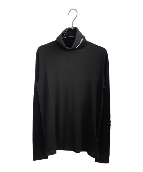 JIL SANDER（ジルサンダー）JIL SANDER (ジルサンダー) タートルネックロゴカットソー ブラック サイズ:Mの古着・服飾アイテム