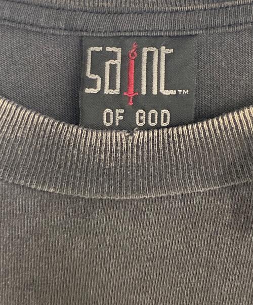 SAINT MICHAEL（セントマイケル）SAINT MICHAEL (セントマイケル) Fear Of God (フィア・オブ・ゴッド) SNT OF GOD / Tシャツ グレー サイズ:ONE SIZEの古着・服飾アイテム