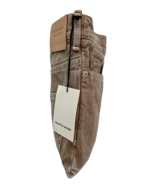 beautiful people（ビューティフルピープル）beautiful people (ビューティフルピープル) excerption denim bleached sacoche ベージュの古着・服飾アイテム