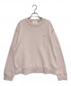 AMI Alexandre Mattiussiアミアレクサンドルマテュッシ）の古着「バックハートロゴダメージスウェット」｜ライトピンク