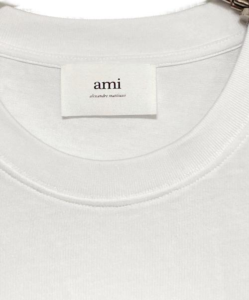 AMI Alexandre Mattiussi（アミアレクサンドルマテュッシ）AMI Alexandre Mattiussi (アミアレクサンドルマテュッシ) ハートロゴ長袖Tシャツ ホワイト サイズ:XLの古着・服飾アイテム