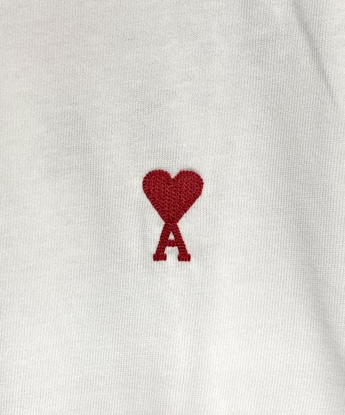AMI Alexandre Mattiussi（アミアレクサンドルマテュッシ）AMI Alexandre Mattiussi (アミアレクサンドルマテュッシ) ハートロゴ長袖Tシャツ ホワイト サイズ:XLの古着・服飾アイテム