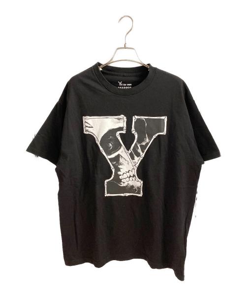 Y's for men（ワイズフォーメン）Y's for men (ワイズフォーメン) MASSES (マシス) COTTON SINGLE PRINT ROUND NECK SHORT SLEEVE T ブラック サイズ:3の古着・服飾アイテム