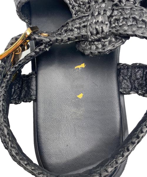 PRADA（プラダ）PRADA (プラダ) ケージサンダル モノリス クロシェ ブラック サイズ:36の古着・服飾アイテム