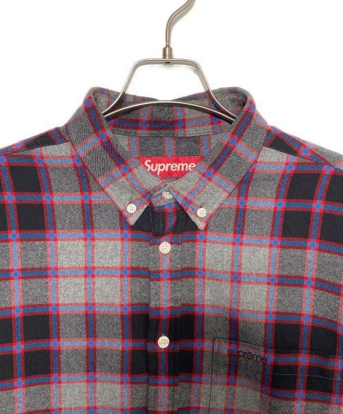 SUPREME（シュプリーム）SUPREME (シュプリーム) Plaid Flannel Shirt レッド サイズ:Mの古着・服飾アイテム