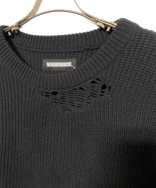 NEIGHBORHOOD（ネイバーフッド）NEIGHBORHOOD (ネイバーフッド) SAVAGE CREW/CA-KNIT.LS ブラック サイズ:Mの古着・服飾アイテム