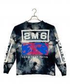 SAINT MICHAELセントマイケル）の古着「LS TEE / SM6 / TIE DYE /カットソー」｜ブラック×グレー