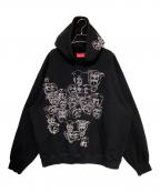 SUPREMEシュプリーム）の古着「Pitbulls Embroidered Hooded Sweatshirt」｜ブラック