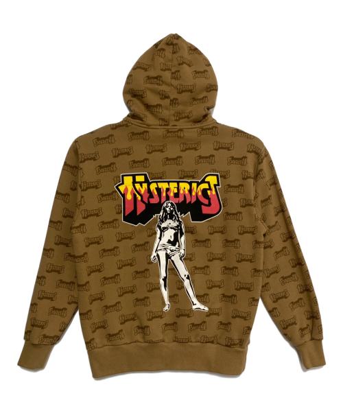 Hysteric Glamour（ヒステリックグラマー）Hysteric Glamour (ヒステリックグラマー) BAD ASS LOGO パーカー ブラウン サイズ:Lの古着・服飾アイテム