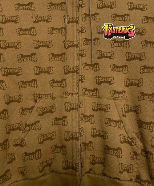 Hysteric Glamour（ヒステリックグラマー）Hysteric Glamour (ヒステリックグラマー) BAD ASS LOGO パーカー ブラウン サイズ:Lの古着・服飾アイテム