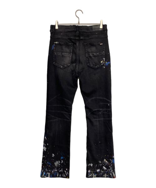 AMIRI（アミリ）AMIRI (アミリ) Paint Splatter Flare Jean ブラック サイズ:Mの古着・服飾アイテム