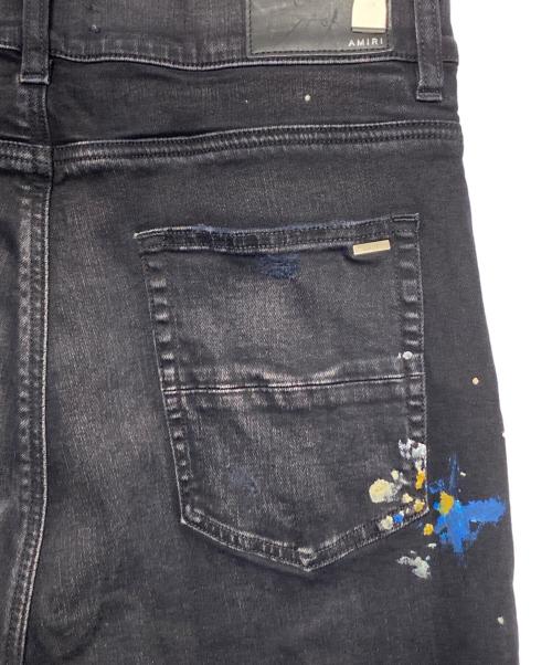 AMIRI（アミリ）AMIRI (アミリ) Paint Splatter Flare Jean ブラック サイズ:Mの古着・服飾アイテム
