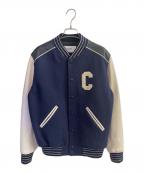 CELINEセリーヌ）の古着「Classic Wool Teddy Jacket」｜ブルー×ホワイト