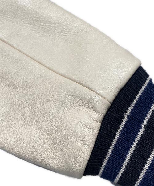 CELINE（セリーヌ）CELINE (セリーヌ) Classic Wool Teddy Jacket ブルー×ホワイト サイズ:44の古着・服飾アイテム