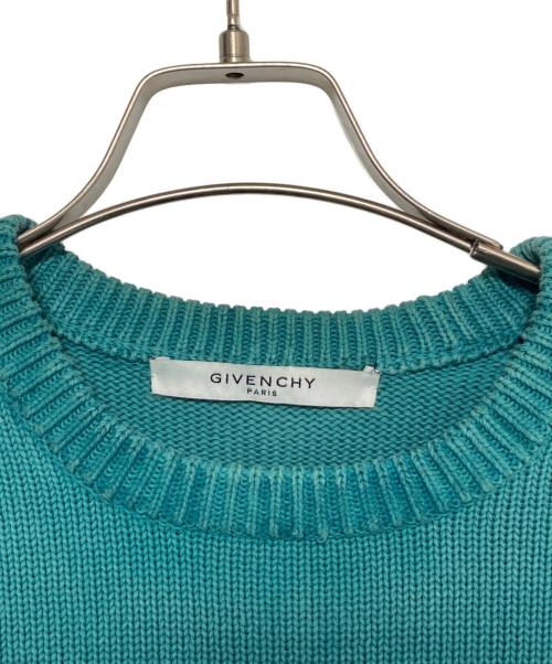 GIVENCHY（ジバンシィ）GIVENCHY (ジバンシィ) リバースロゴコットンセーター ミントグリーン サイズ:Sの古着・服飾アイテム